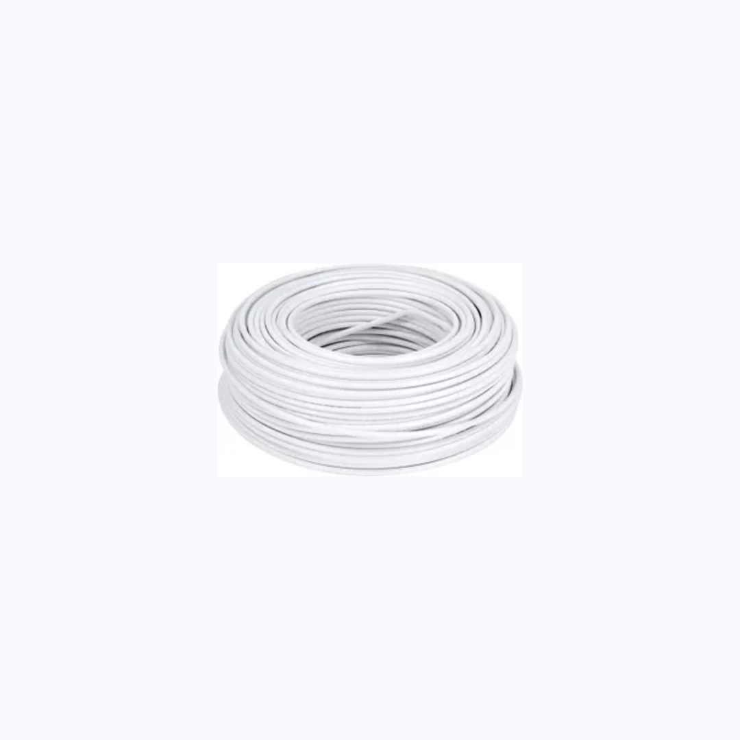 CABO COAXIAL RG59 67% C/ ALIMENTAÇÃO 100MTS BRANCO