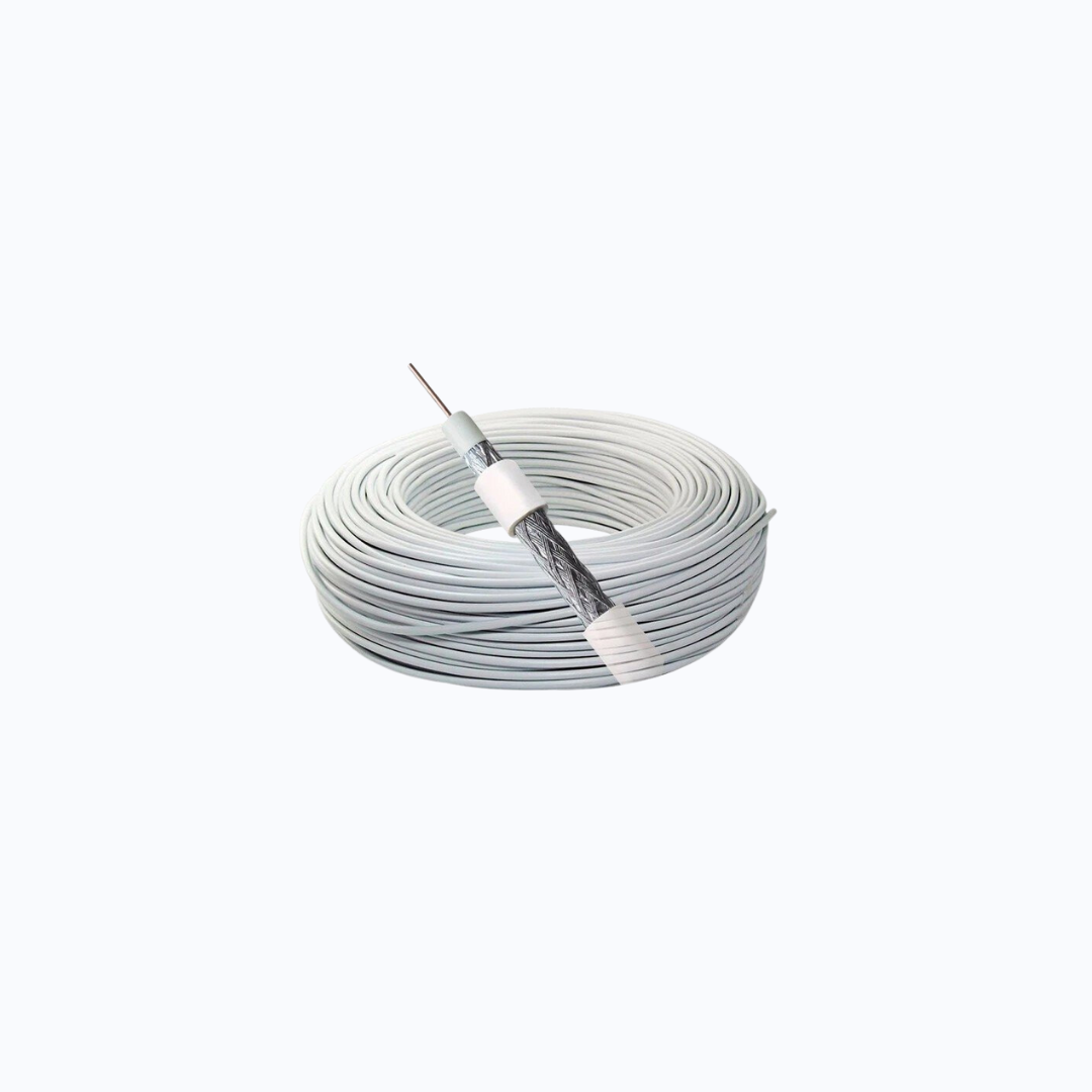 CABO COAXIAL RG59 67% ROLO 100MTS BRANCO