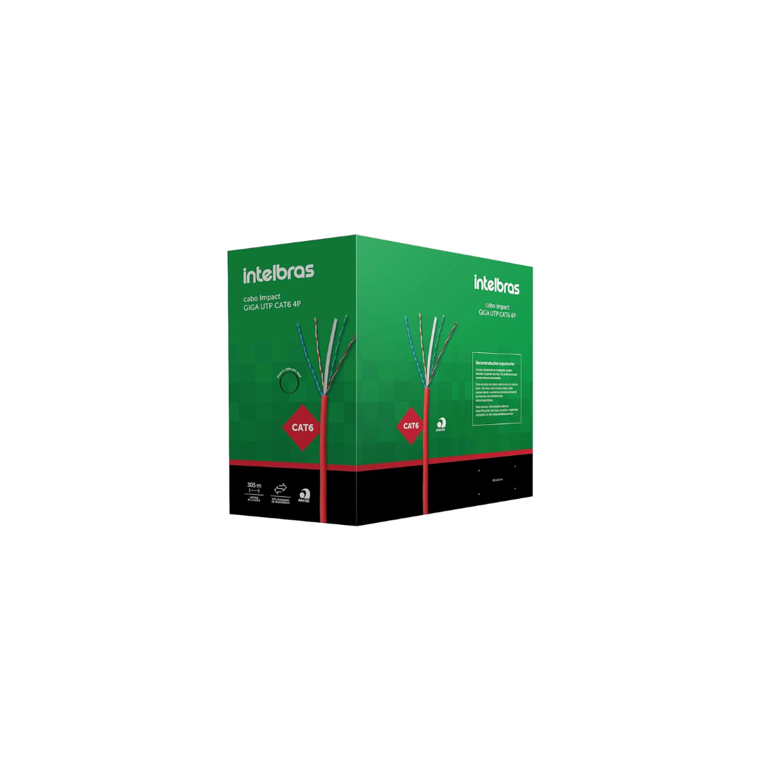 PATCH CORD IMPACT GIGA UTP CAT6 4P VERMELHO 3,0M