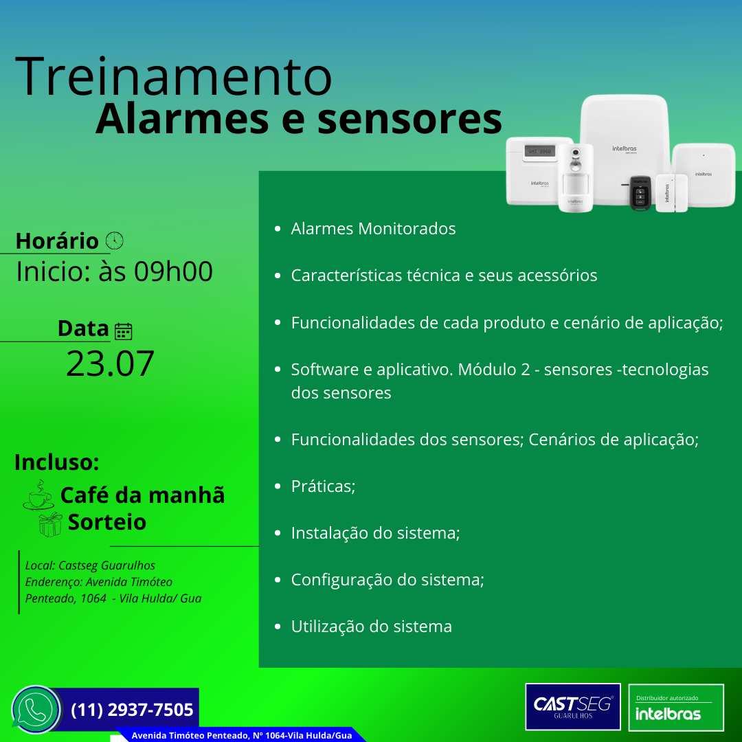 Alarmes e sensores